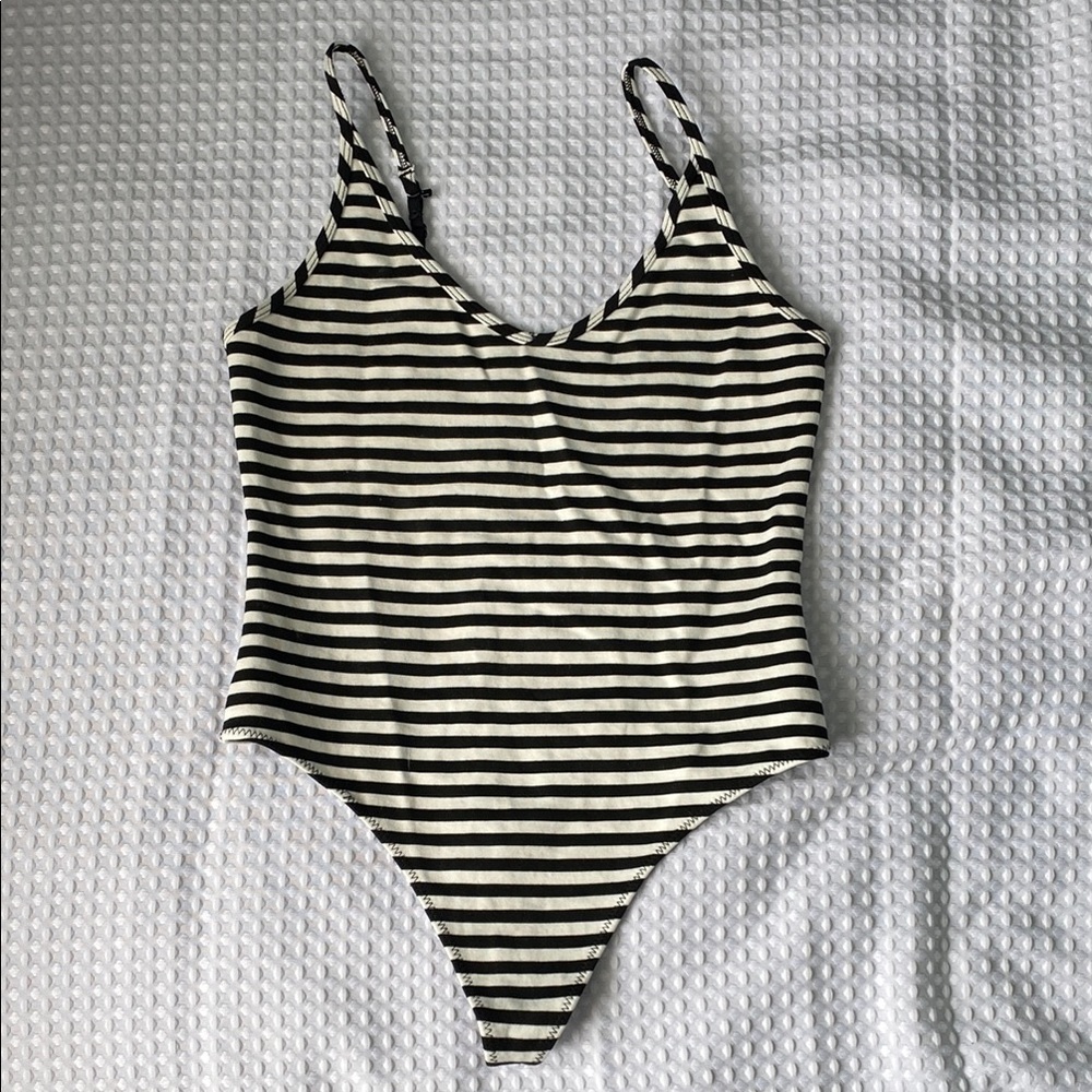 Sunday Best Black and White Striped Top